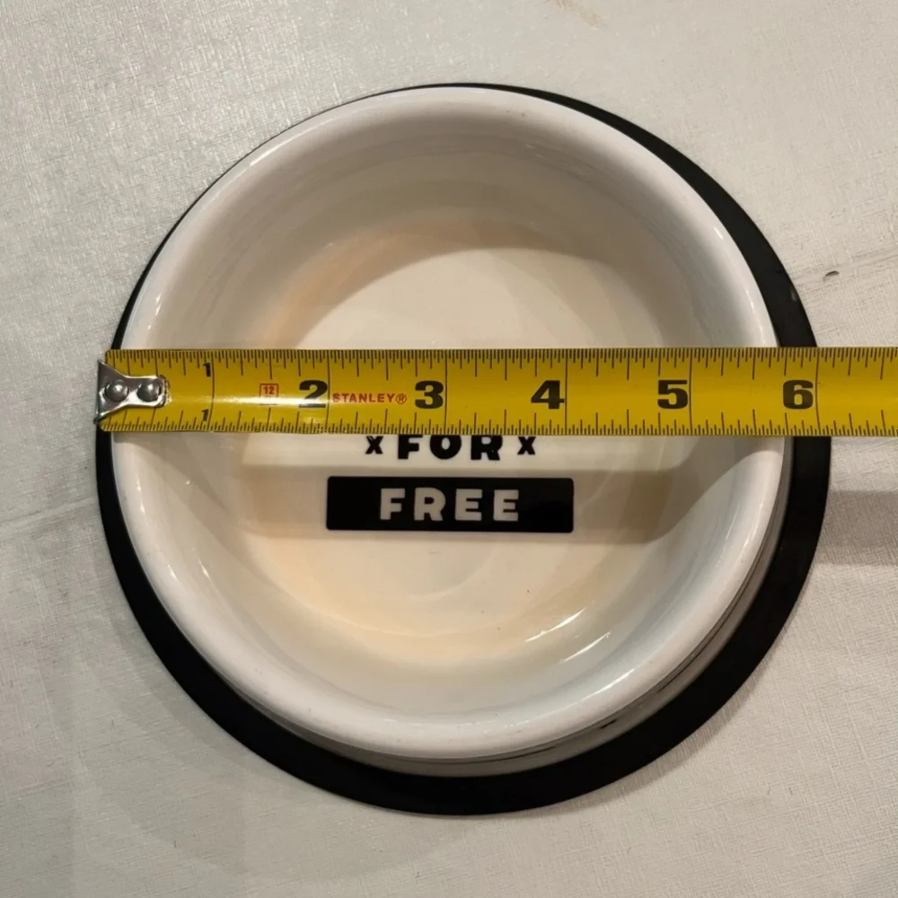 Vintage “Drinks for free” small pet water bowl. Great for dogs and cats!